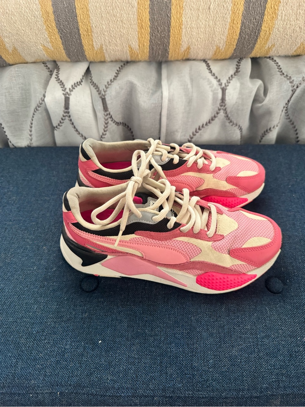 Puma Women’s Pink and Cream Running Sneakers